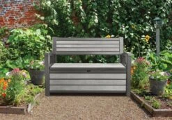 Keter Hudson Opbergbank 260L Grafiet -Gardena Winkel keter hudson opbergbank 260l grafiet 800x561 62738fe469ae6 l