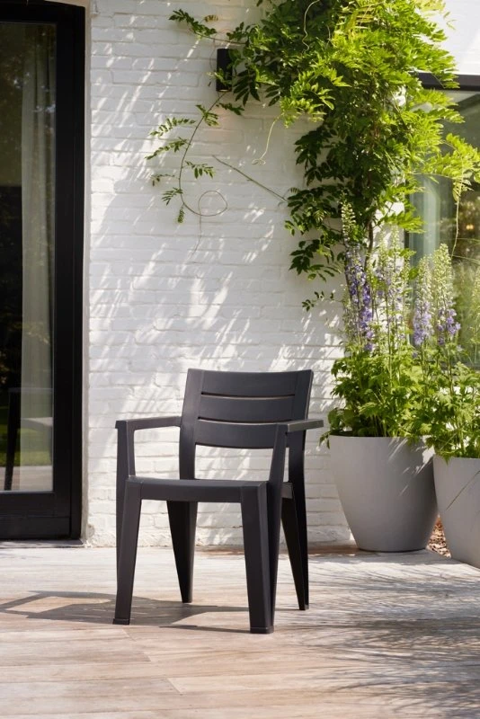 Keter Julie Tuinstoel Grafiet 4 Keter Julie Tuinstoel Grafiet - Afbeelding 2